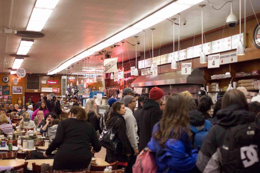 Katz Delicatessen is a famous deli on the Lower East Side that was brought over by Jewish immigrants. The menu includes classics like pastrami sandwiches and matzo ball soup, along with some unconventional options like tongue sandwiches and chopped liver.