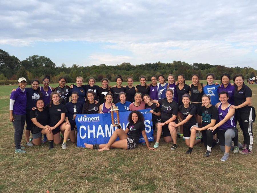NYU’s 2016 women’s ultimate frisbee team. Ultimate frisbee is an often overlooked, complex and strategic sport enjoyed by a number of students at NYU.