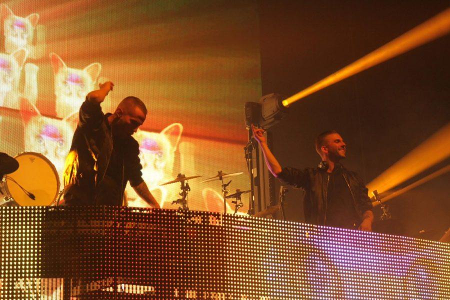 The Swedish duo Galantis brought colourful visuals and high energy to their performance at the Hammerstein Ballroom, on April 7.