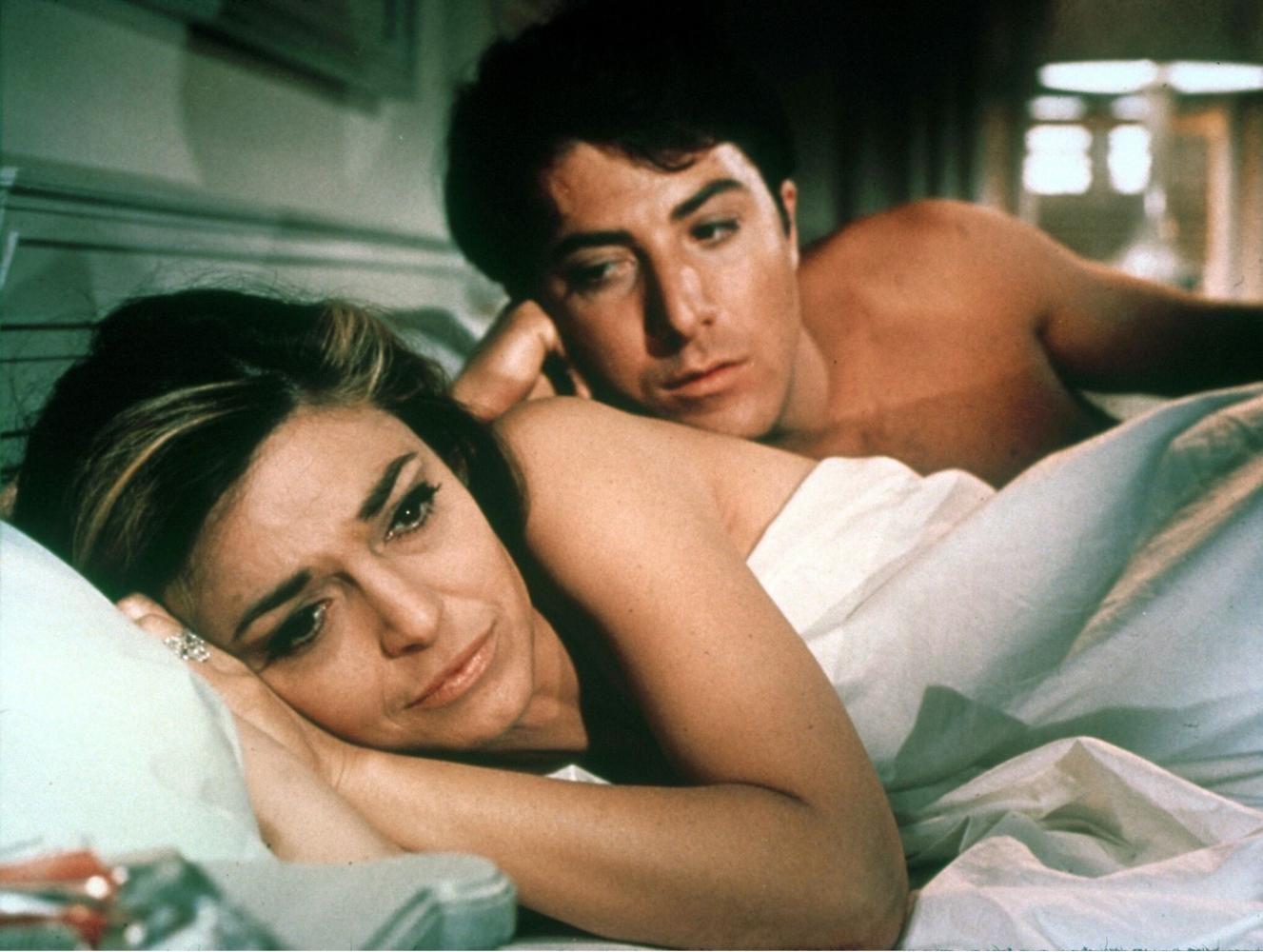 Anne Bancroft and Dustin Hoffman star in the classic film interpretation of Charles Webb’s novel, “The Graduate.” The 50th anniversary 4K restoration of the film premiered on Sunday.