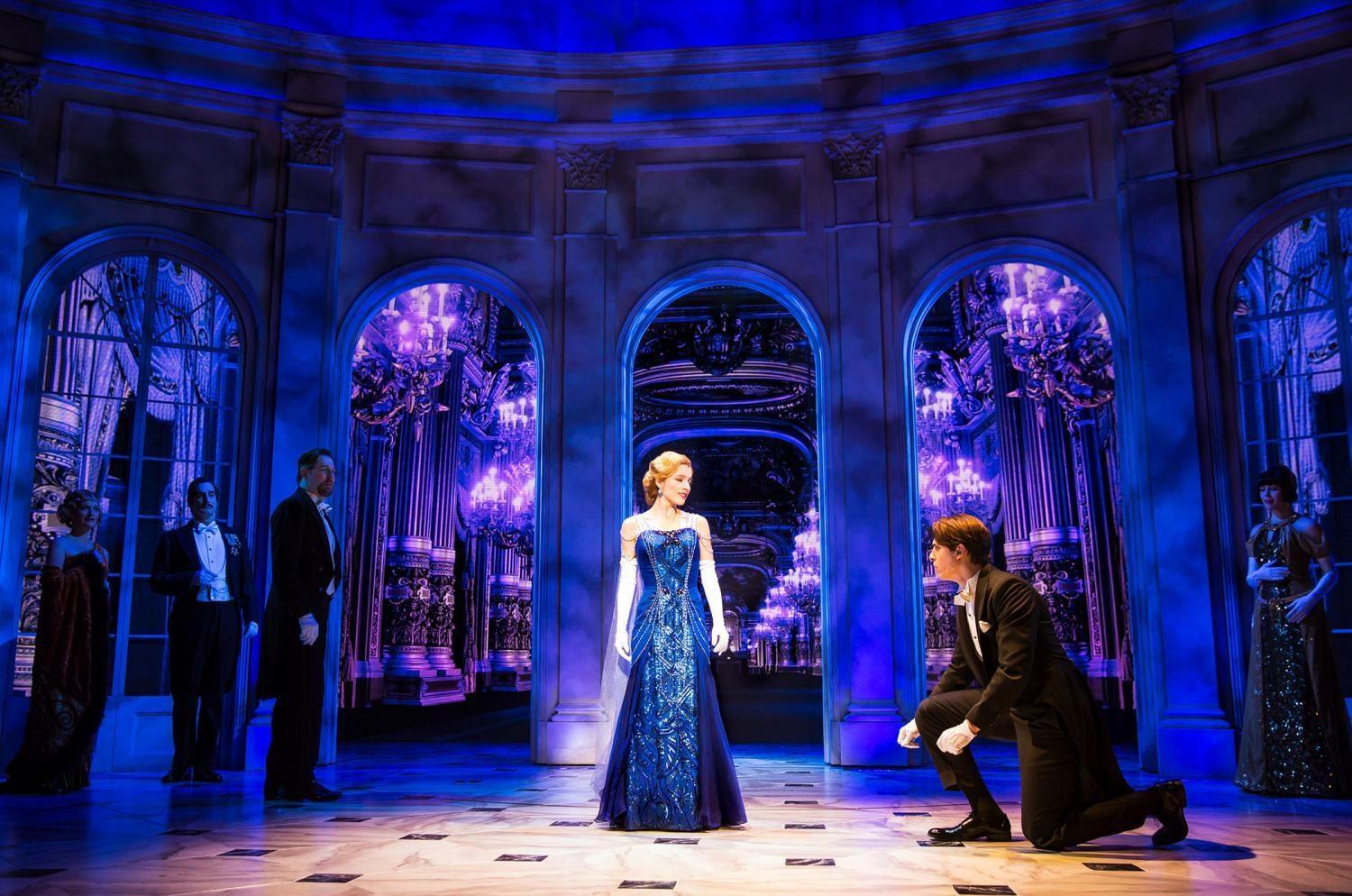 Christy Altomare as the 18-year-old orphan Anya and Derek Klena as con-man Dmitry star in the musical adaptation of “Anastasia.” “Anastasia” is running at the Broadhurst Theatre.