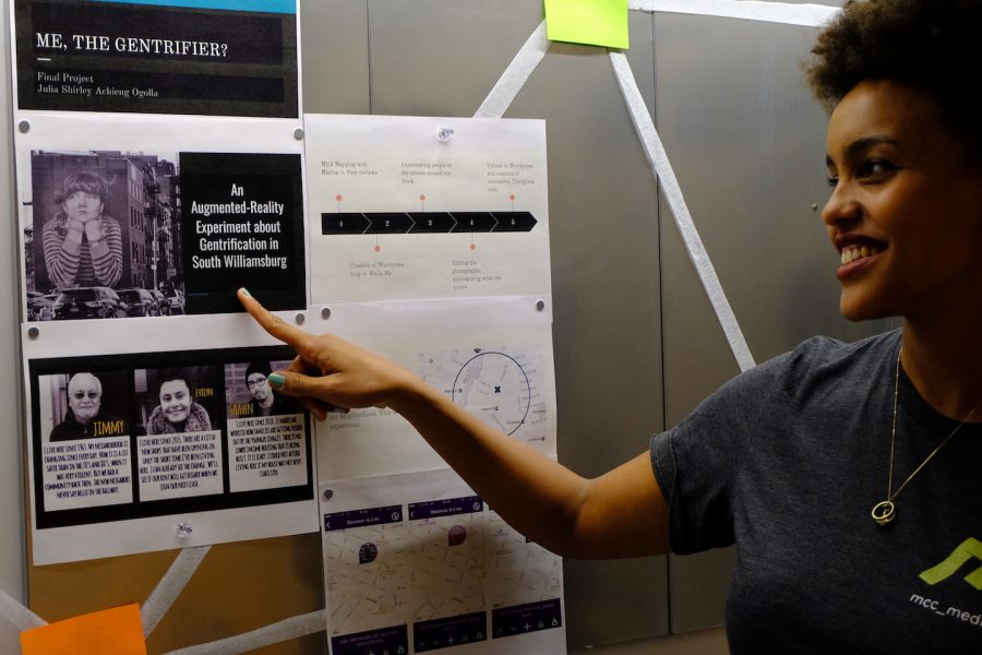On April 19, the MCC Media Lab, a departmental media-making organization within Steinhardt, hosted its second annual showcase of projects that highlighted protests and social commentary. Shirley Ogolla, NYU graduate student, retells the stories she has heard from WIlliamsburg locals.