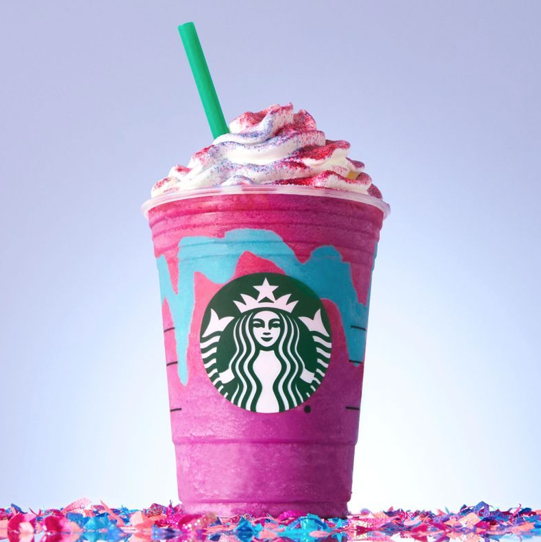 For five days, Starbucks released a limited edition drink, the Unicorn Frappuccino, that delighted social media users. The drink was color-changing, flavor-changing, and caffeine-less.
