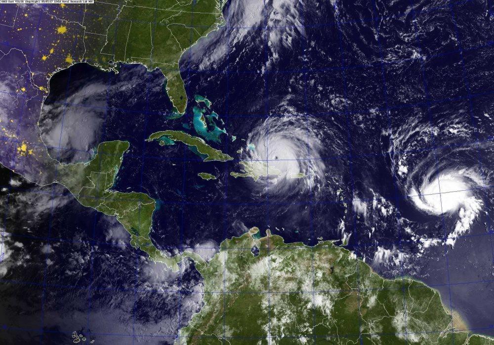 Satellite image of Hurricane Irma heading to Florida on Thursday, September 7th, 2017