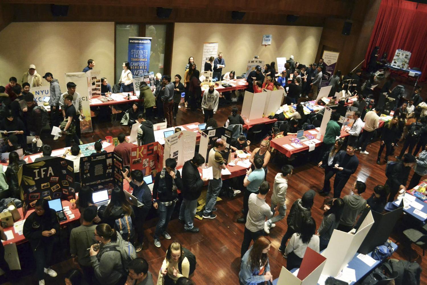 Club Fest showcases all of the different extracurricular clubs at NYU, giving students the opportunity to sign up for a number of activities.
