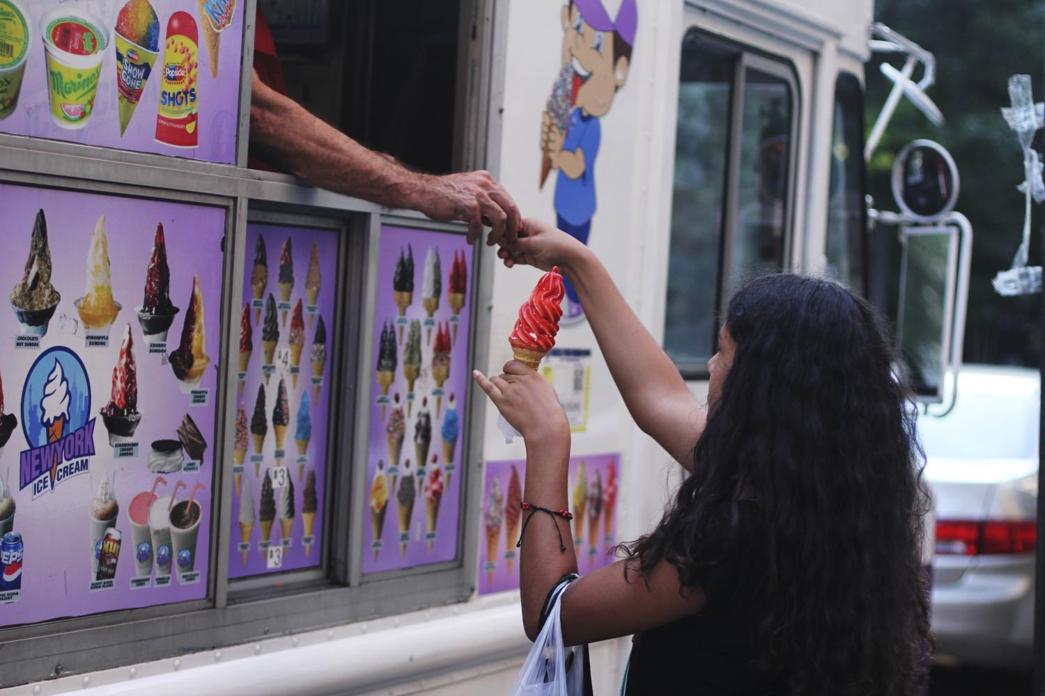 
Ice cream trucks can be found on any side of Washington Square Park on any day that the weather isn’t gloomy.

