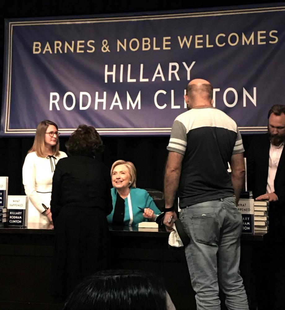 Hillary Clinton's book signing at the Union Square Barnes & Noble drew a huge crowd for the chance to meet the former candidate.