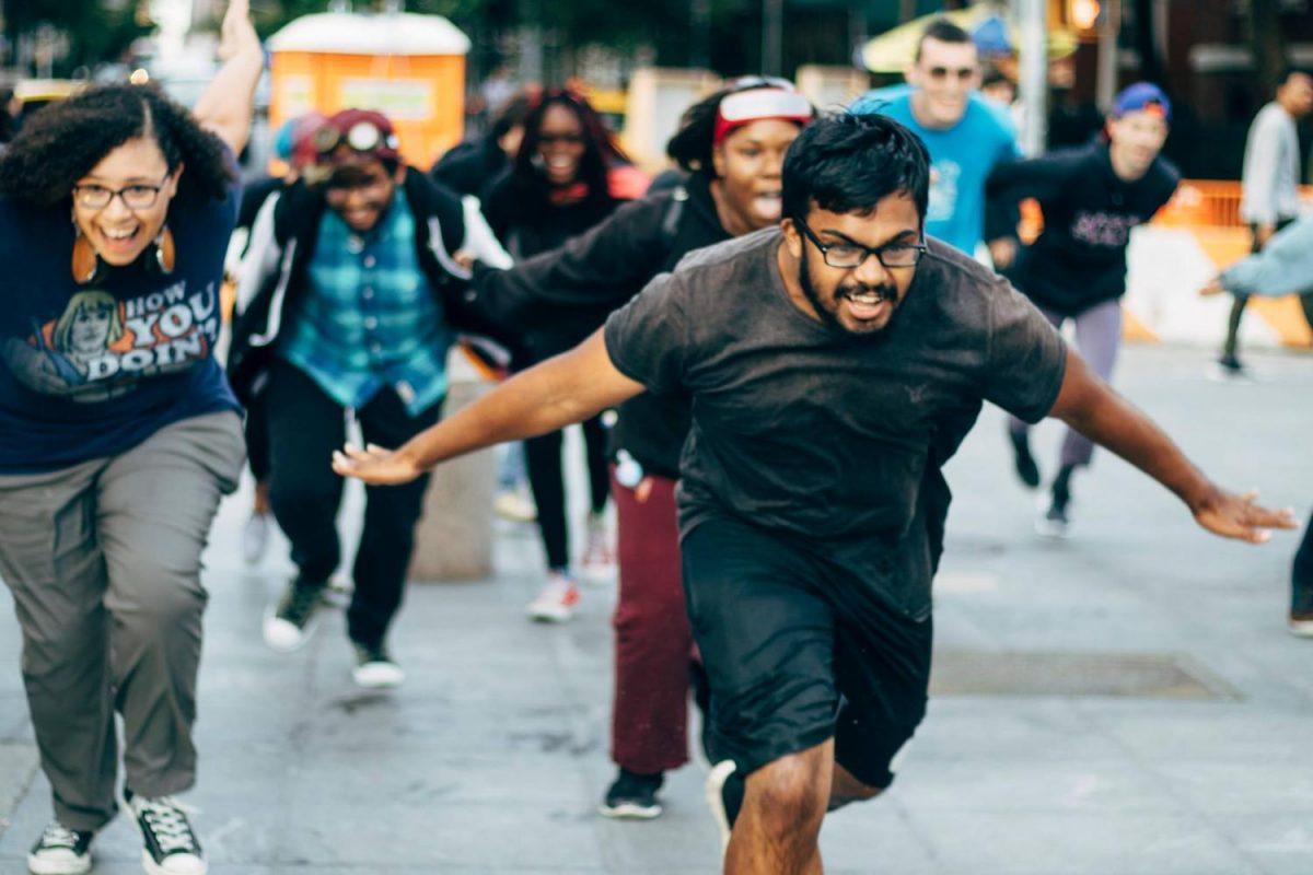 On Sept. 8, upwards of 40 people ran through the Washington Square Arch like anime character Naruto. CAS Sophomore Iffat Nur organized the viral event.
