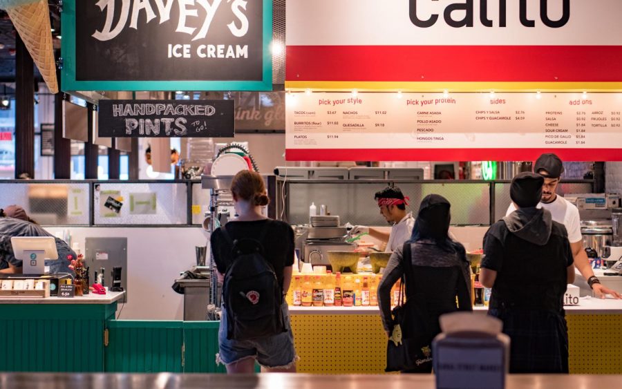 Canal Street Market is a food hall (including Korean barbecue, sushi & bubble tea) and artsy retail market on Canal Street. (Near Canal St. station)