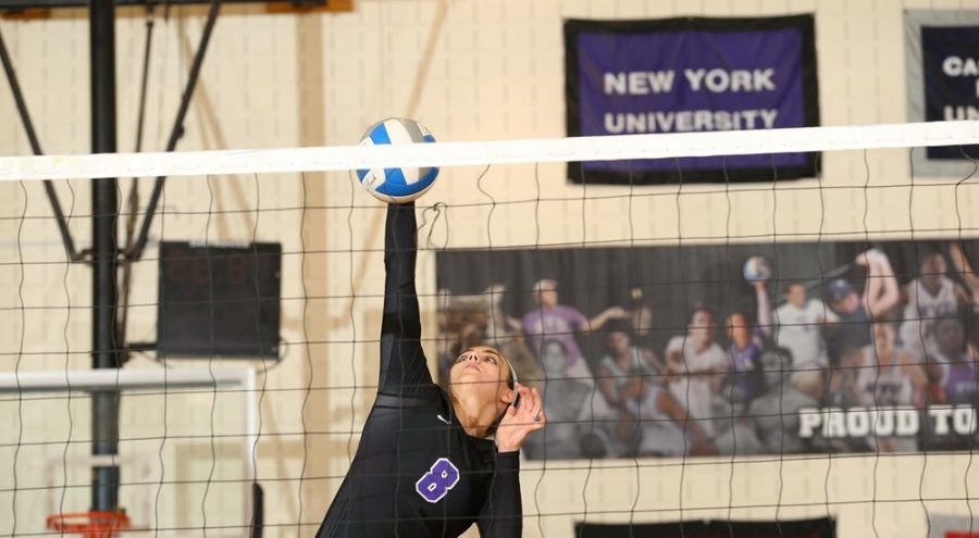 The NYU women’s volleyball team played in a round robin tournament at the University of Chicago.
