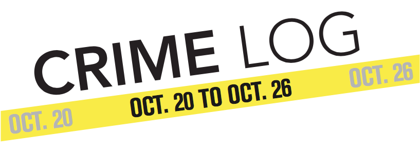Crime Log: Oct. 20 to Oct. 26