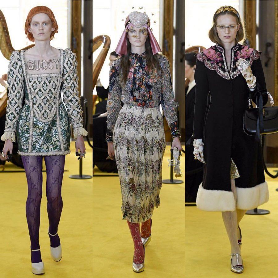 Gucci+Resort+2018+interjected+winter+coats+and+fur+right+next+to+flowy+gowns.