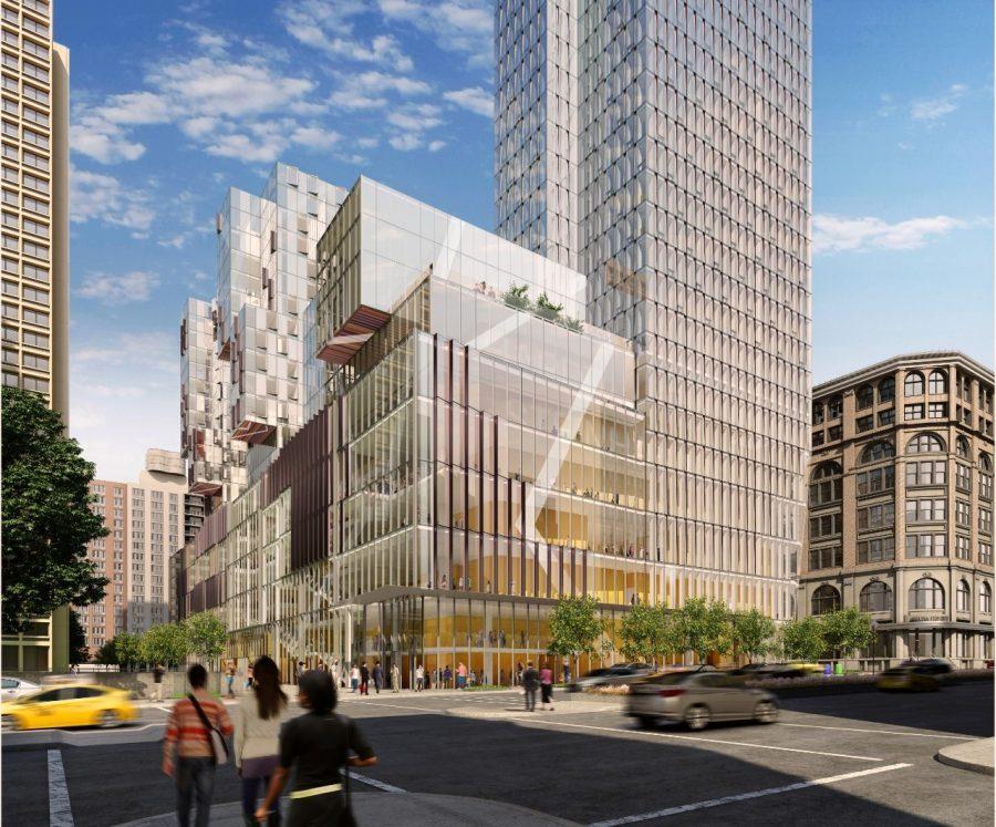 A mockup of what the 181 Mercer Street building would look like from Houston Street.