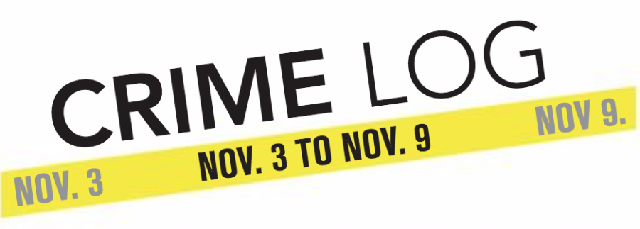 Crime Log: Nov. 3 to Nov. 9