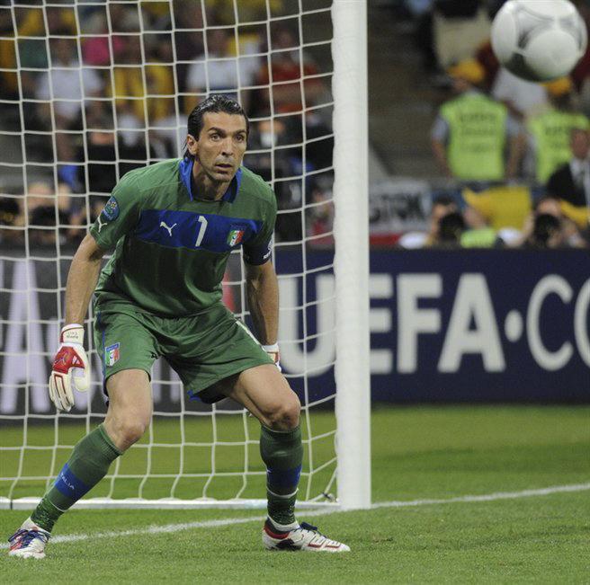 Gianluigi Buffon at the Euro 2012 finals in Kiev, Ukraine.
