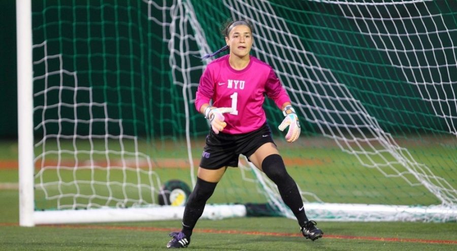 Cassie Steinberg at a match against Brandeis University on Nov. 5 2016