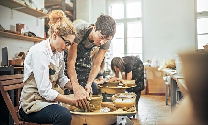 At Brooklyn Clay Industries, you can learn how to throw your own pottery and learn about the ceramic process. 
