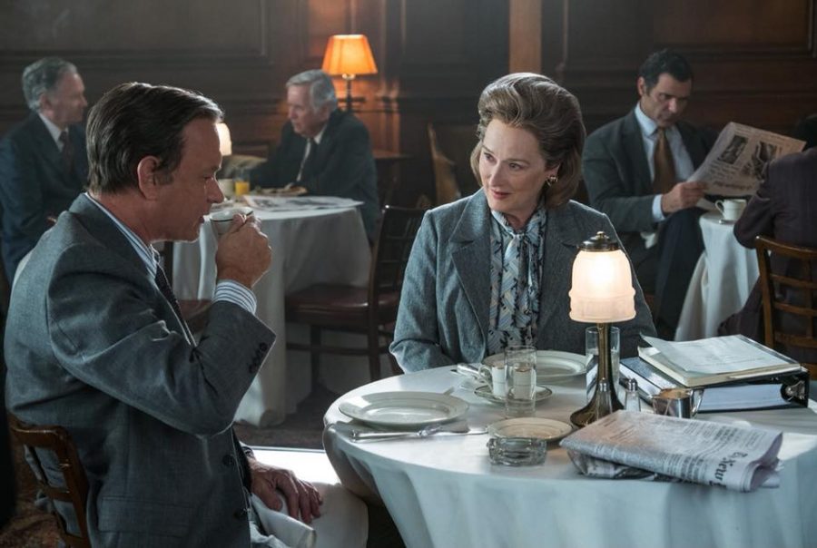 ‘The Post’ stars Meryl Streep and Tom Hanks. The film tells the story of the Pentagon Papers scandal, and the journalists who challenged the Nixon administration in order to expose government corruption.