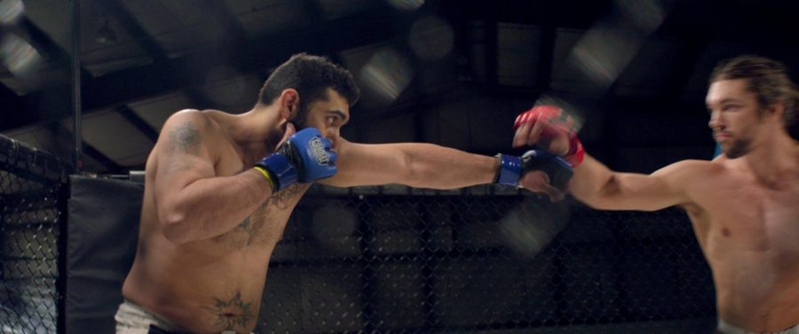 Joe Carman throws a punch in Jeff Unay’s new documentary, “The Cage Fighter,” now showing at the IFC Center on Sixth Avenue. 