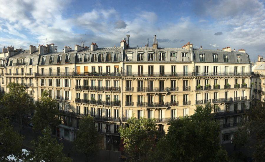 The view from the fifth floor of NYU’s academic center in Paris.