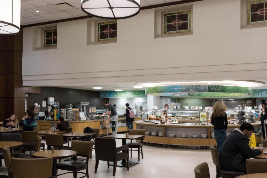 NYU’s Lipton Dining Hall, which recently failed a health inspection by the New York City Department of Health.
