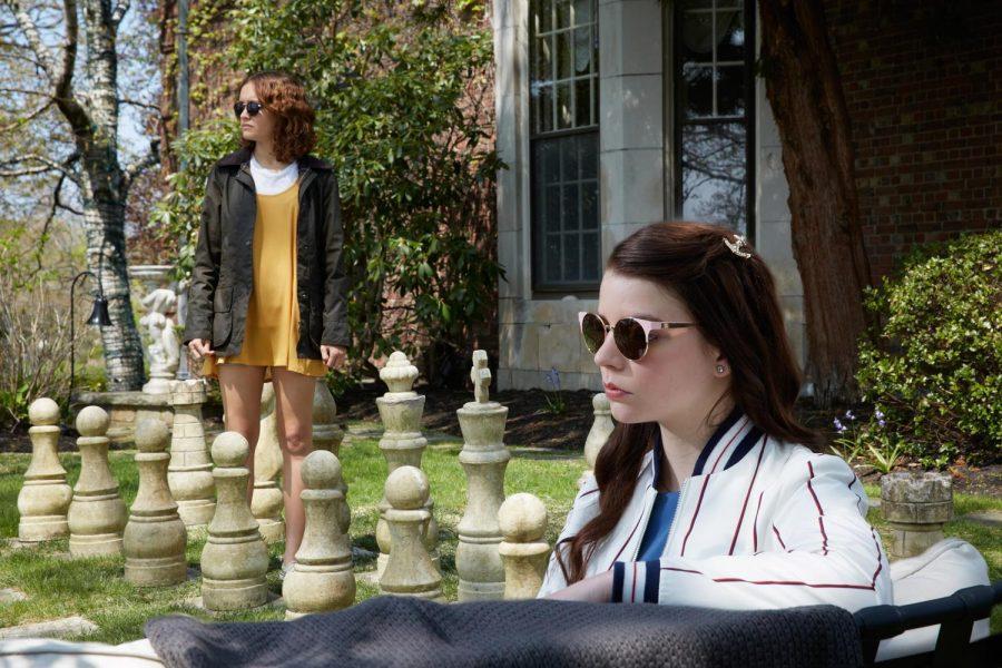 Scene from the film “Thoroughbreds” featuring Lily (Ana Taylor-Joy) and Amanda (Olivia Cooke).