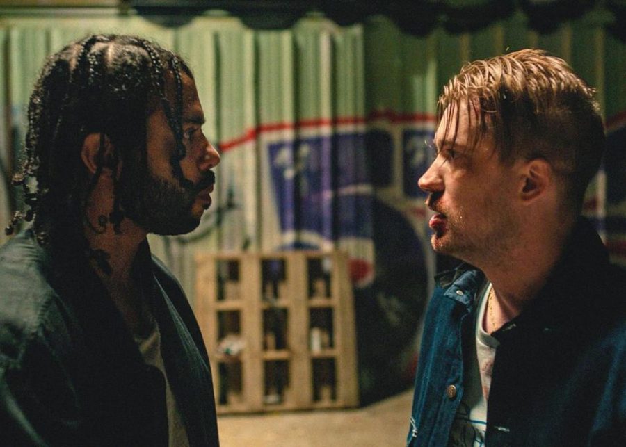 A scene from “Blindspotting,” starring Daveed Diggs as Collin and Rafael Casal as Miles.