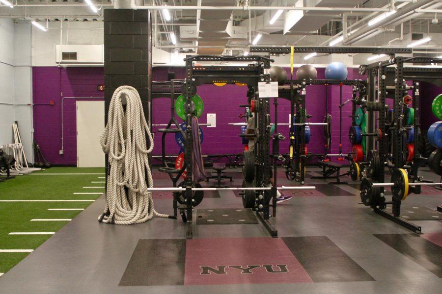 A look inside the Varsity Performance Center — Palladium’s exclusive gym for NYU athletes. (Photo by Julia Saliba)