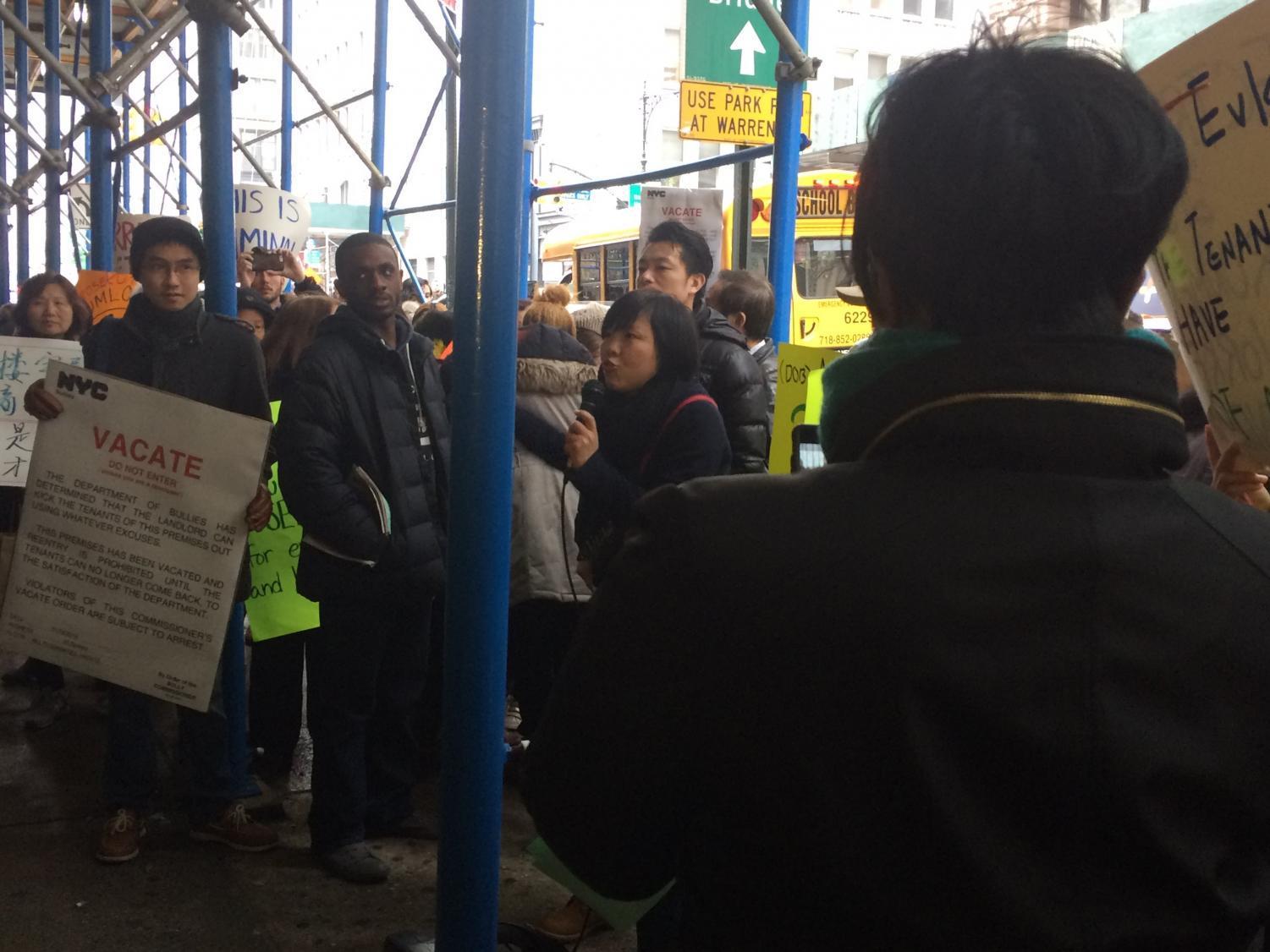 Evicted+85+Bowery+Tenants+Protest+Outside+Department+of+Buildings+Office