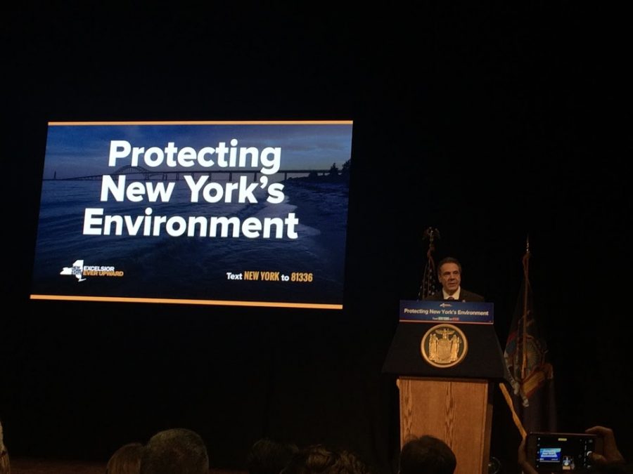 The first slide of the presentation about protecting New Yorks environment. 