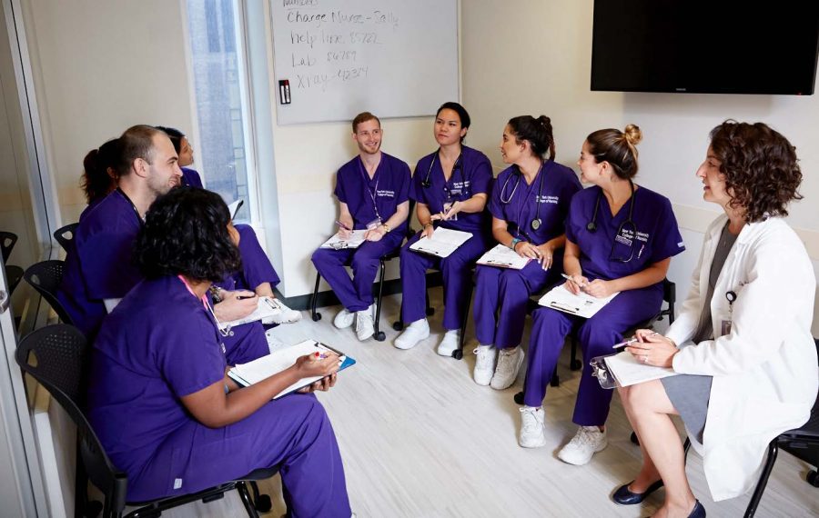 Students of the Rory Meyers College of Nursing.