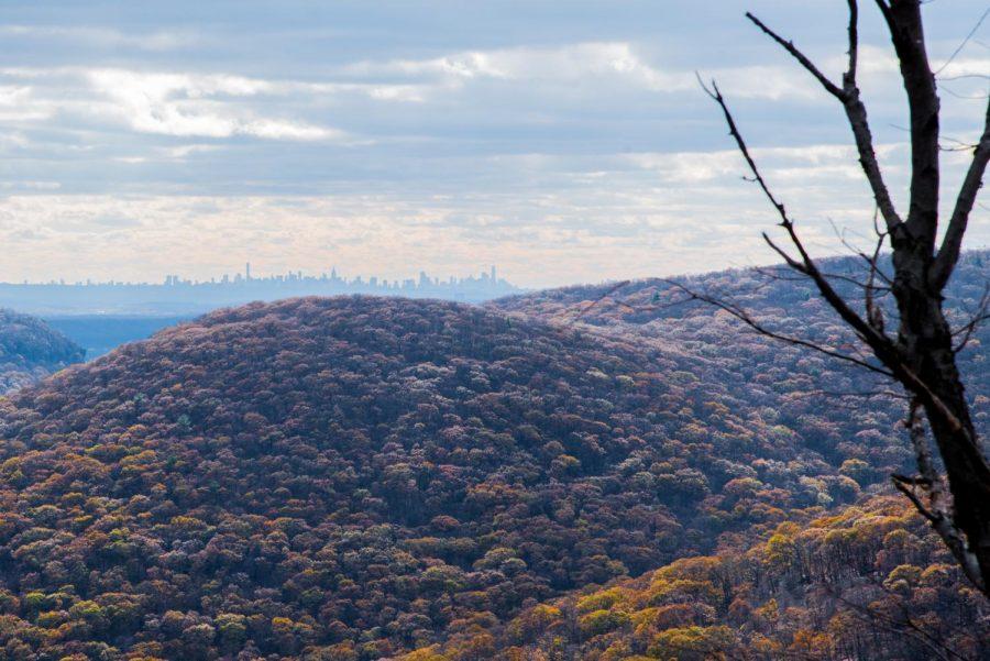 From atop Bear Mountain, less than two hours away from New York City by train, hikers can make out the Manhattan skyline.