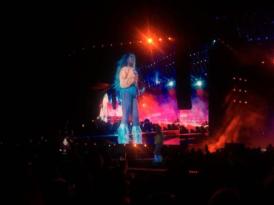 Beyoncé performing at Coachella.