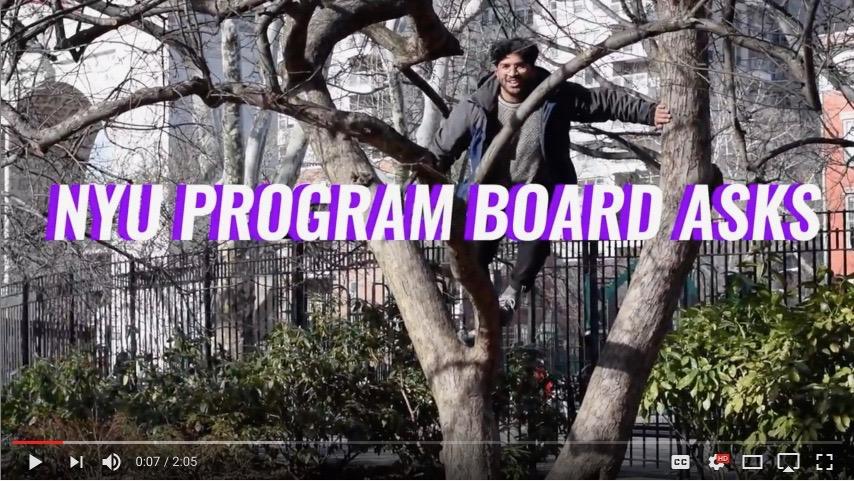The Program Board’s new YouTube series “NYU PB ASKS” hits the streets to find out what NYU students are binging and listening to.