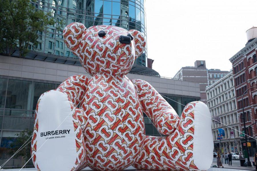 The Burberry Bear in Astor Place.