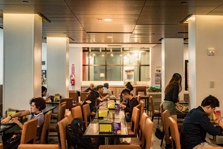 Chartwells, a division of Compass Group, will replace Aramark as NYU's dining service provider starting this summer. Recently, Aramark revamped Third North Courtyard Cafe (pictured above) to Harvest Table in its attempts to continue its contract. (Photo by Tony Wu)