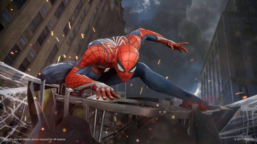 A still from the recently released Spider-Man video game for PS4.