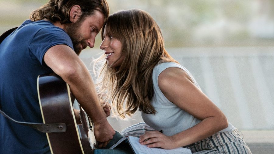 Bradley Cooper and Lady Gaga on the A Star Is Born album cover. (Courtesy of Warner Bros.)