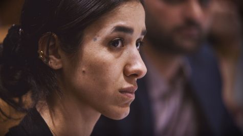 Nadia Murad, Yazidi refugee and activist, subject of documentary On Her Shoulders. (Courtesy of Oscilloscope Laboratories)