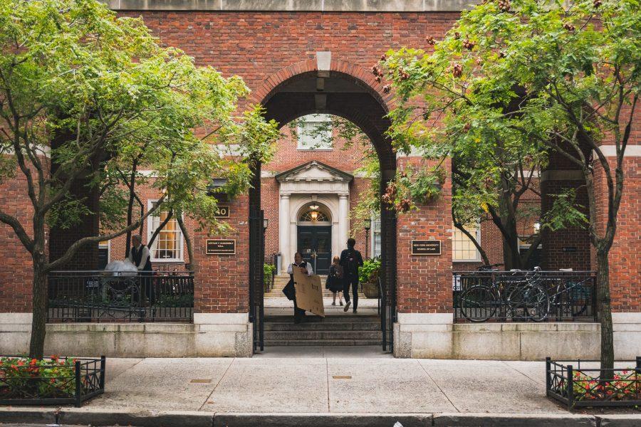 The entrance to Vanderbilt Hall, which houses NYU School of Law. (Photo by Tony Wu)