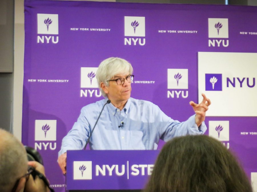 Paul Romer, a professor at NYU's Stern School of Business, won the 2018 Nobel Prize in Economics. (Photo by Victor Porcelli)