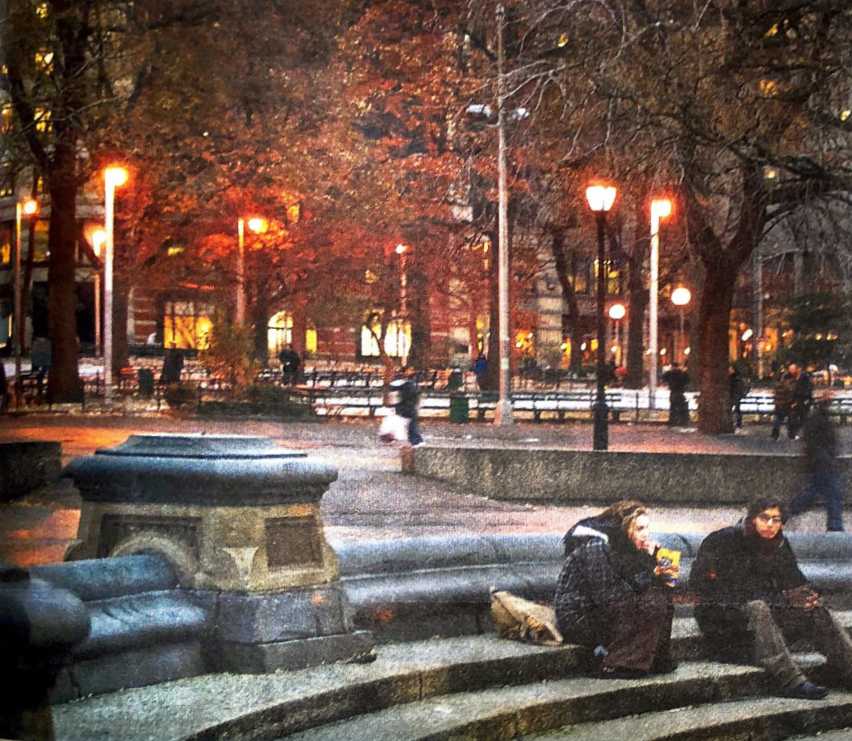 WINTER WONDERLAND? Frigid weather hit Washington Square Park in early December as temperatures dropped into the 20s and a light dusting of snow covered the ground during mid-afternoon. It might have been the last time the park became a winter wonderland for a while, as park renovations lasting two to three years were to start in the following months.