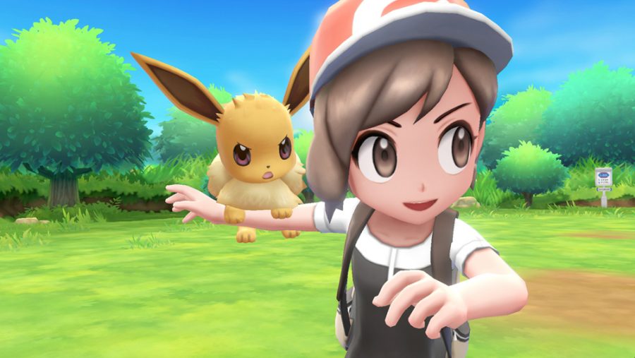  A player with Eevee in the new Pokemon game "Pokémon: Let's Go, Eevee!" (via twitter.com)