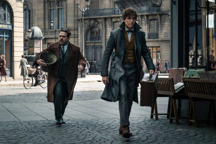 Dan Fogler and Eddie Redmayne in a still from "The Crimes of Grindelwald," the disappointing sequel to "Fantastic Beasts." (via Facebook.com)