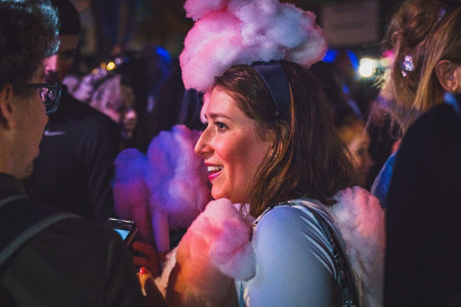 Stacey Palker has been making her own costumes for the past nine years. This year, she was cotton candy. (Photo by Tony Wu)