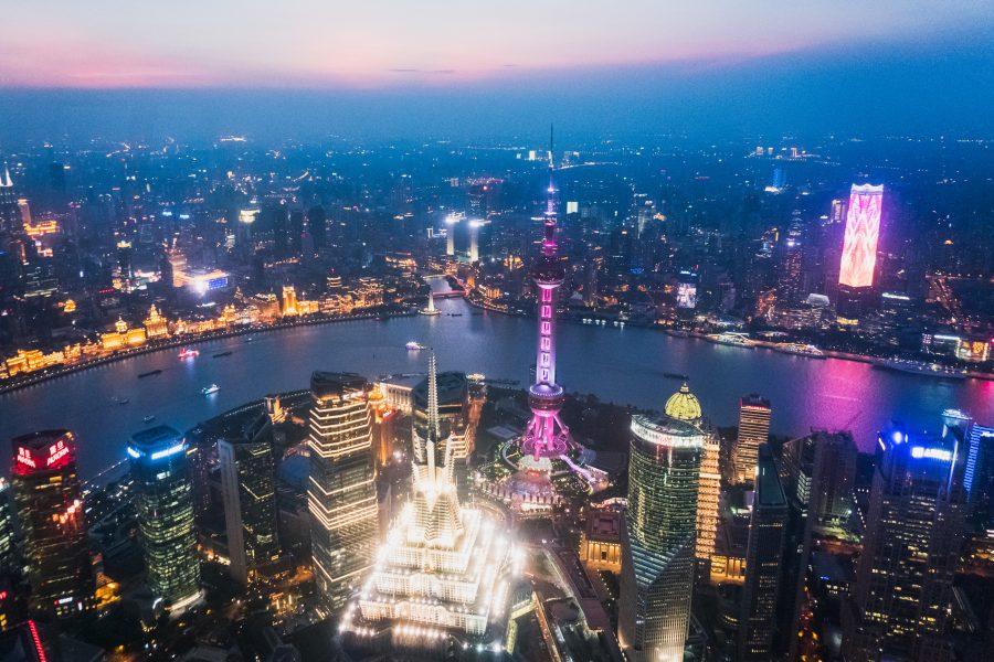 An aerial view of Shanghai. (Photo by Tony Wu)