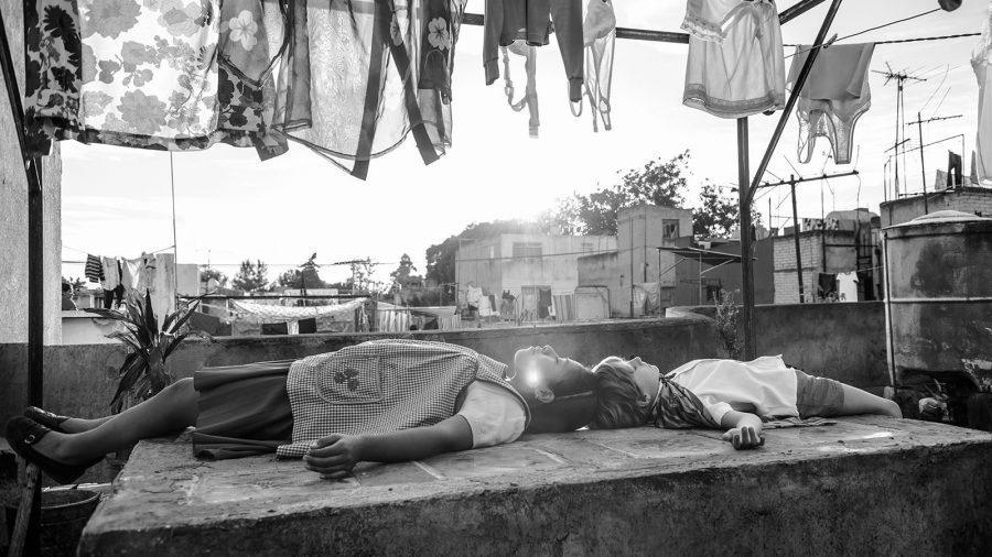 Yalitza Aparicio and Marco Graf in a scene from "Roma." (Courtesy of Netflix)
