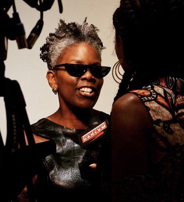 Tandra Birkett, co-founder of Harlem Fashion Week, is interviewed at the Museum of the City of New York. (via instagram.com)