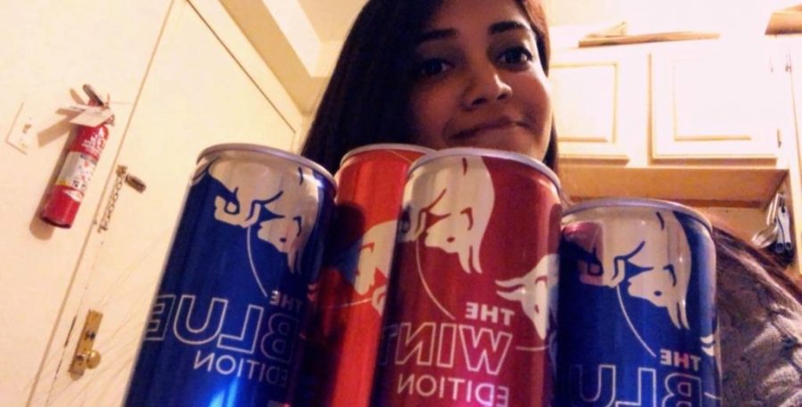 CAS Sophomore Ria Mittal drinks red bull for a week. (photo by Ria Mittal)