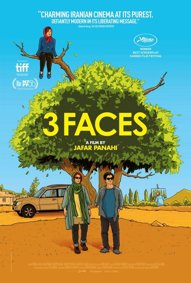 The movie poster for 3 Faces. (via Jafar Panahi Film Production)